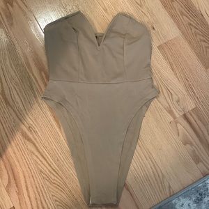 Womens tan bodysuit